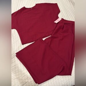 Chic Burgundy Women's Jumpsuit